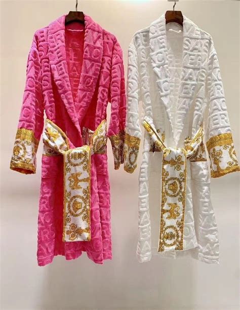 versace pink dressing gown|versace robe discount.